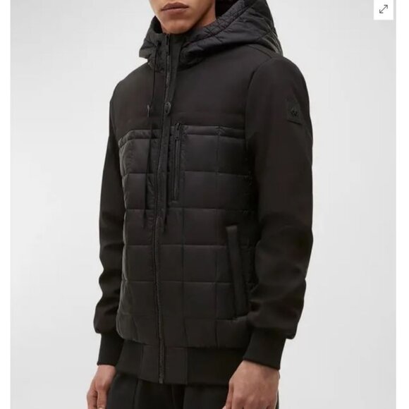 Kenneth Cole Mixed Media Bomber Spring/Fall Jacket, Size Medium, Black - Picture 10 of 10